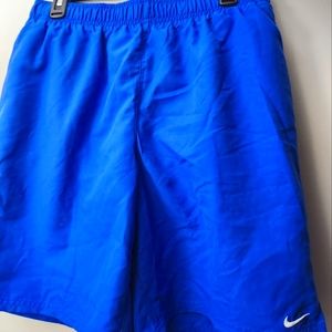 Nike blue swim trunks size large.